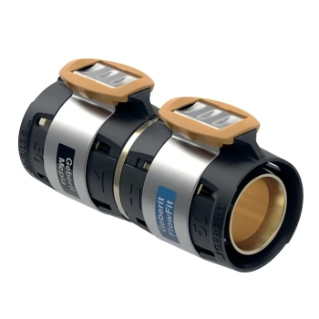 62009700100 Geberit FlowFit X Mepla 75mm (messing, 2x pers, overgang)