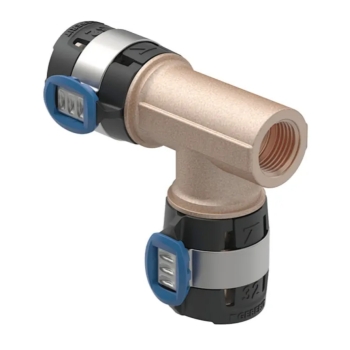 GN620353001 Geberit FlowFit Zijdelings T-stuk 32x32x1/2 (messing, bi.dr. x pers)