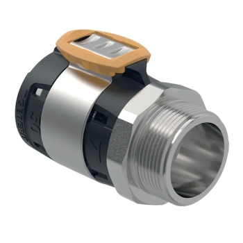 61970600100 Geberit FlowFit Puntstuk 75x2.1/2 (RVS, pers x bu.dr.)